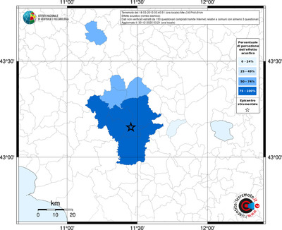 Mappa territorio comunale con almeno 3 questionari