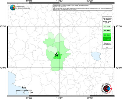 Mappa territorio comunale con almeno 3 questionari