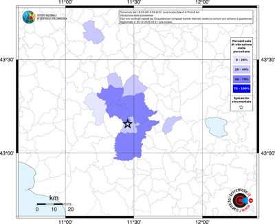 Mappa territorio comunale con almeno 3 questionari