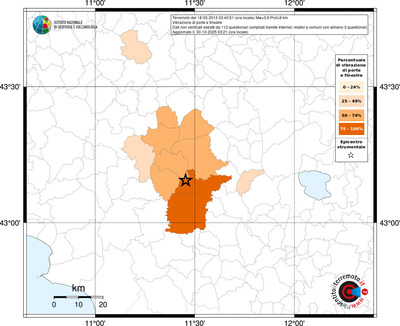 Mappa territorio comunale con almeno 3 questionari