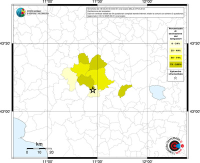 Mappa territorio comunale con almeno 3 questionari
