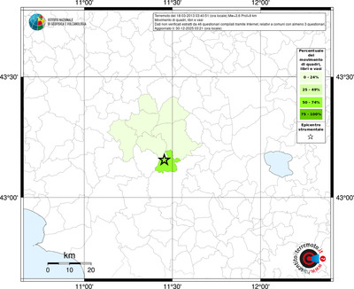 Mappa territorio comunale con almeno 3 questionari