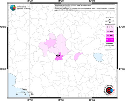 Mappa territorio comunale con almeno 3 questionari