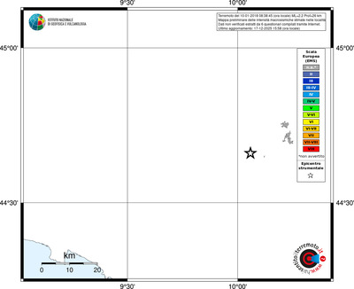 Mappa EMS - territori località