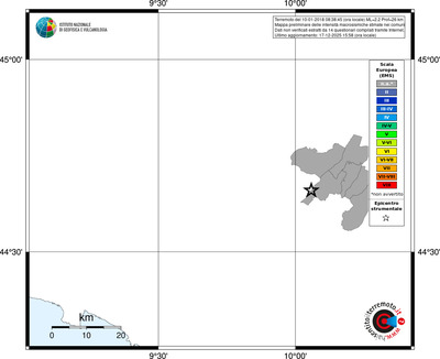 Mappa EMS - territori comuni