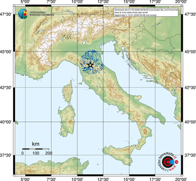 Area di invio delle email agli iscritti