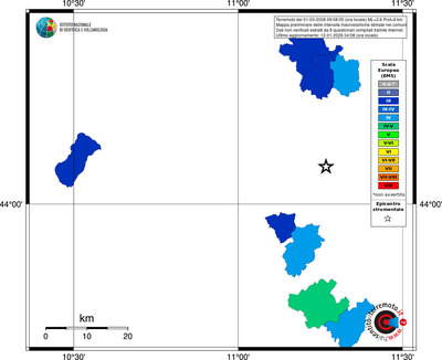 Mappa EMS - territori comuni