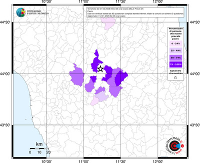Mappa territorio comunale con almeno 3 questionari