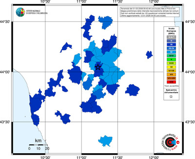 Mappa EMS - territori comuni