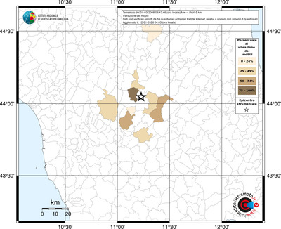 Mappa territorio comunale con almeno 3 questionari
