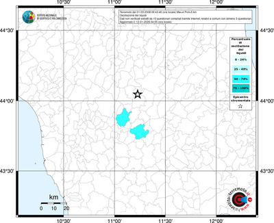 Mappa territorio comunale con almeno 3 questionari