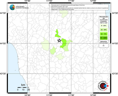 Mappa territorio comunale con almeno 3 questionari