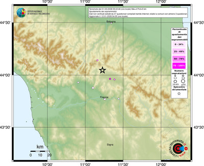 Mappa comuni con almeno 3 questionari