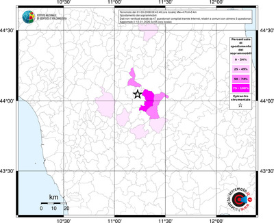Mappa territorio comunale con almeno 3 questionari