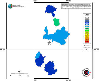 Mappa EMS - territori comuni