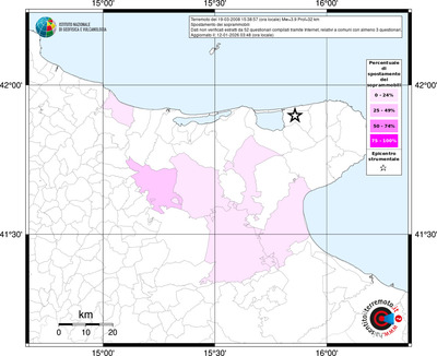 Mappa territorio comunale con almeno 3 questionari