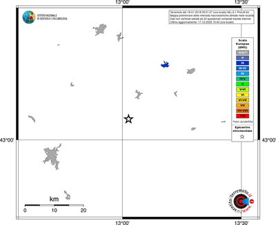 Mappa EMS - territori località