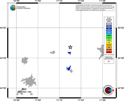 Mappa EMS - territori località
