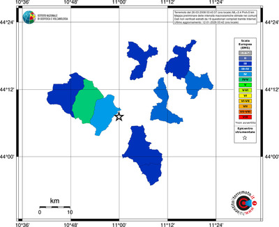 Mappa EMS - territori comuni