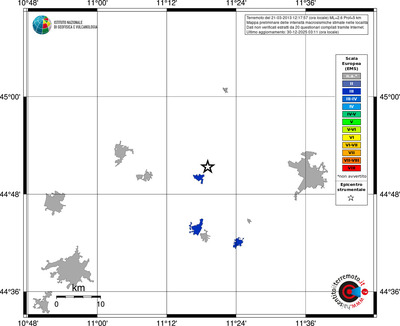 Mappa EMS - territori località