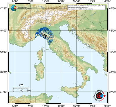Area di invio delle email agli iscritti