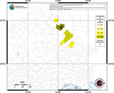 Mappa territorio comunale con almeno 3 questionari