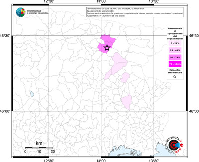 Mappa territorio comunale con almeno 3 questionari
