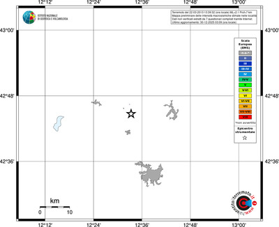 Mappa EMS - territori località