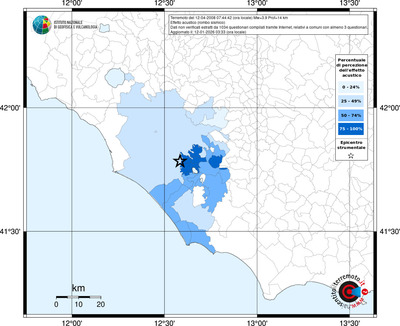 Mappa territorio comunale con almeno 3 questionari
