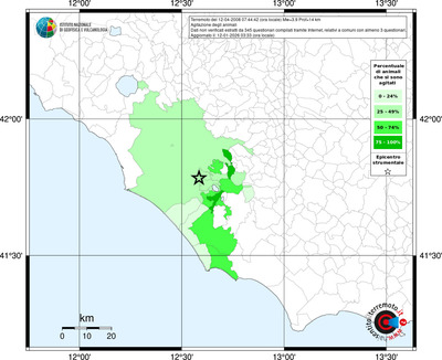 Mappa territorio comunale con almeno 3 questionari