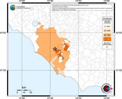Mappa territorio comunale con almeno 3 questionari