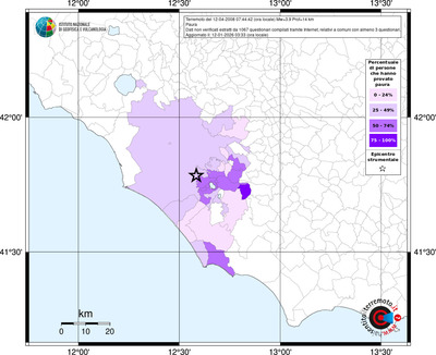 Mappa territorio comunale con almeno 3 questionari