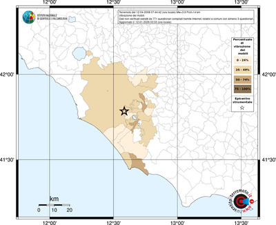 Mappa territorio comunale con almeno 3 questionari