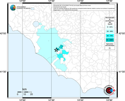 Mappa territorio comunale con almeno 3 questionari