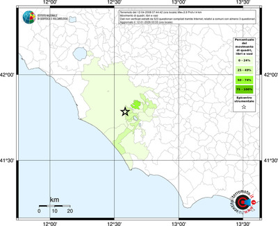 Mappa territorio comunale con almeno 3 questionari