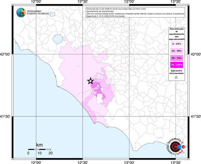 Mappa territorio comunale con almeno 3 questionari