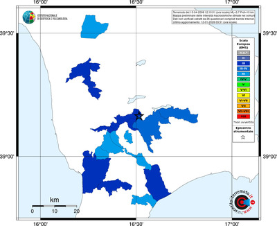 Mappa EMS - territori comuni