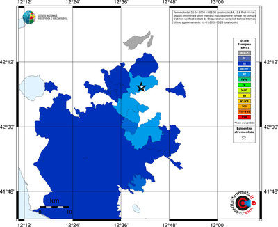 Mappa EMS - territori comuni