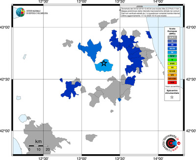 Mappa EMS - territori comuni
