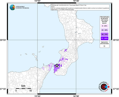 Mappa territorio comunale con almeno 3 questionari
