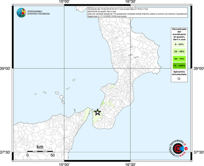 Mappa territorio comunale con almeno 3 questionari