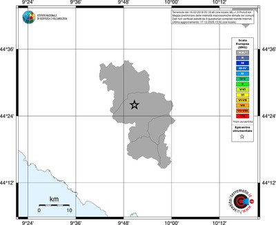 Mappa EMS - territori comuni