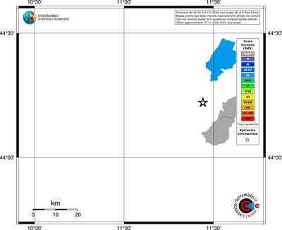 Mappa EMS - territori comuni