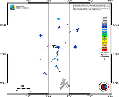 Mappa EMS - territori località