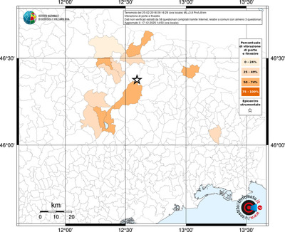 Mappa territorio comunale con almeno 3 questionari