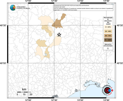 Mappa territorio comunale con almeno 3 questionari
