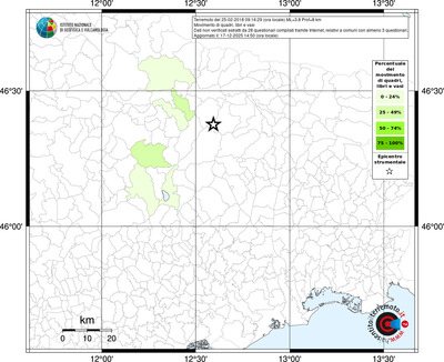 Mappa territorio comunale con almeno 3 questionari