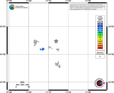 Mappa EMS - territori località