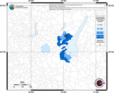 Mappa territorio comunale con almeno 3 questionari