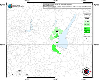 Mappa territorio comunale con almeno 3 questionari